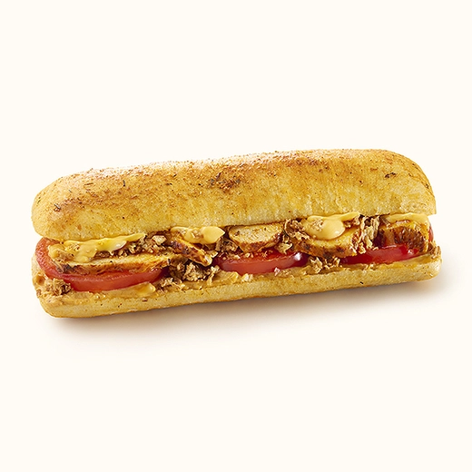 pain ciabatta, poulet rôti * marinade cajun, tomate, sauce cheddar, sauce cajun, oignons frits * Origine France pain ciabatta, poulet rôti * marinade cajun, tomate, sauce cheddar, sauce cajun, oignons frits * Origine France