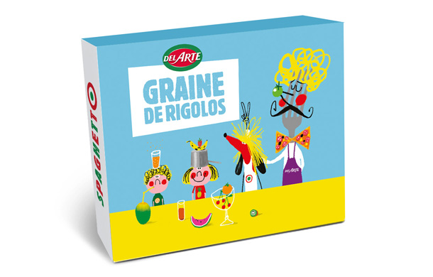 Boîte surprise Graine de Rigolos dans le menu enfant Del Arte
