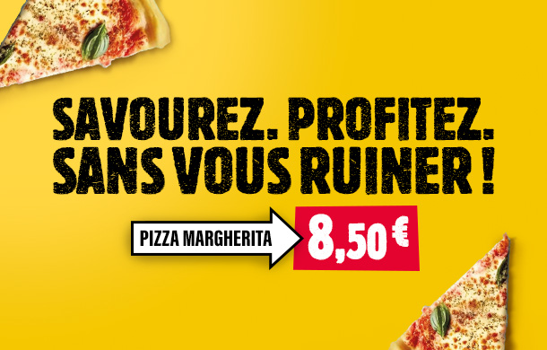 Pizza Margherita à moins de 10 € dans votre restaurant italien familial Del Arte Pizza Margherita à moins de 10 € dans votre restaurant italien familial Del Arte