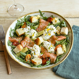 Salmone e stracciatella Salmone e stracciatella
