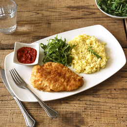 Escalope de poulet à la milanaise Escalope de poulet à la milanaise